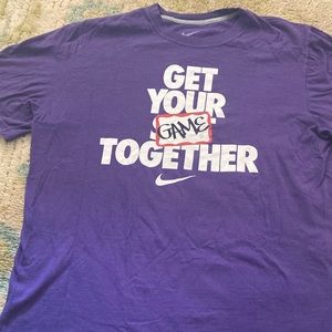 Nike “get your game together” size XL PURPLE T-shirt